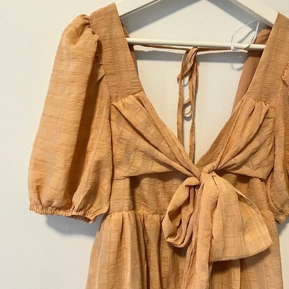 Lulu's Peach Smock Mini Dress - Picture 4 of 13